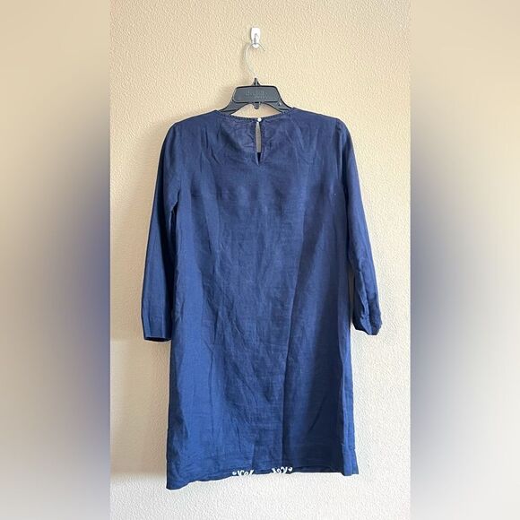 J. Crew Linen Blend Embroidered Shift Dress - Picture 7 of 7